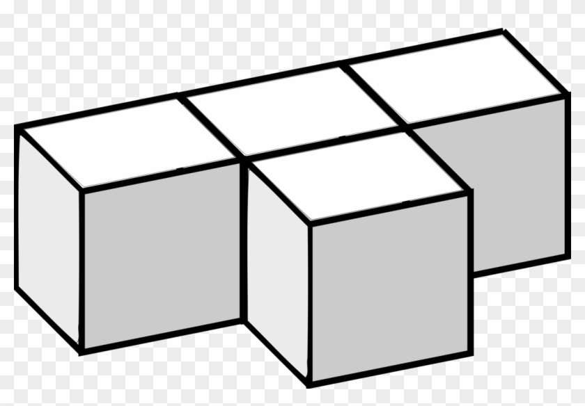Jigsaw Puzzles Tetris Three-dimensional Space Rubik's - Math Cubes Clip Art Black And White #1463304