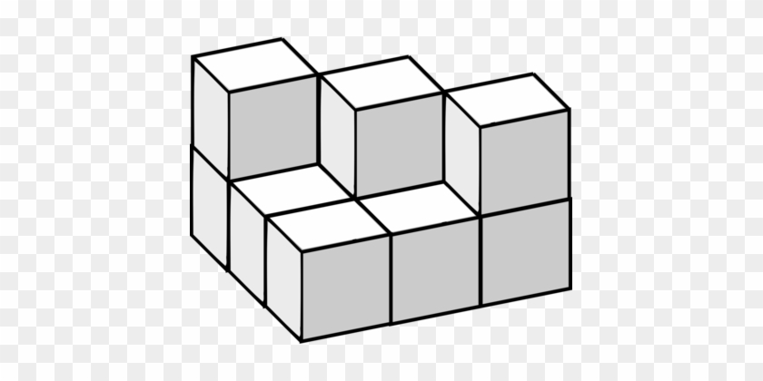 Jigsaw Puzzles Cube Three-dimensional Space Computer - Isometric Cube Drawing #1463313