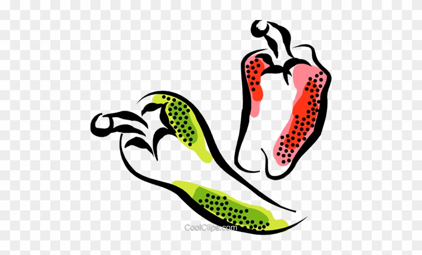 Hot Peppers Royalty Free Vector Clip Art Illustration - Hot Peppers Royalty Free Vector Clip Art Illustration #1463768