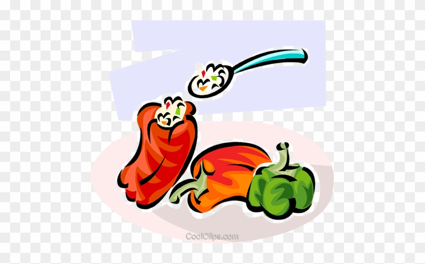 Stuffed Clipground Royalty Free Clip Art Illustration - Stuffed Pepper Clipart #1463773