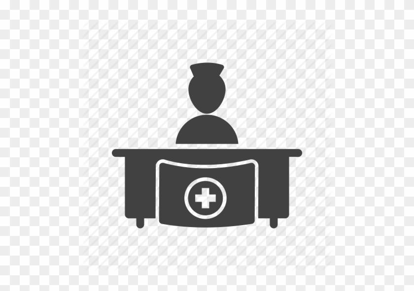 Medical Office Icon Clipart Doctor's Office Computer - Hospital Reception Clip Art #1463784