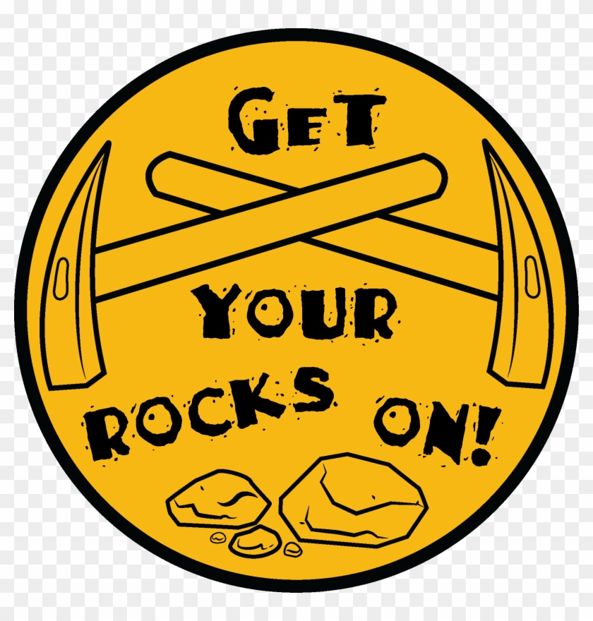 Get Your Rocks On Sticker - Happy Smiley #1463906