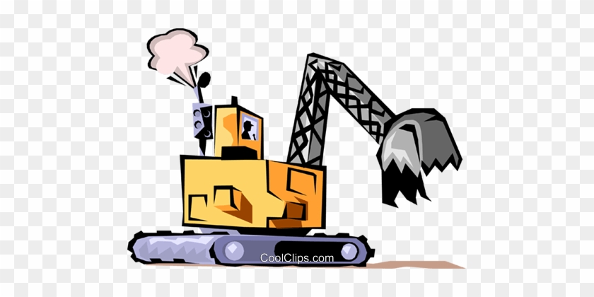 Shovel Clipart Steam Shovel Royalty Free Vector Clip - Steam Shovel Cartoon #1463974