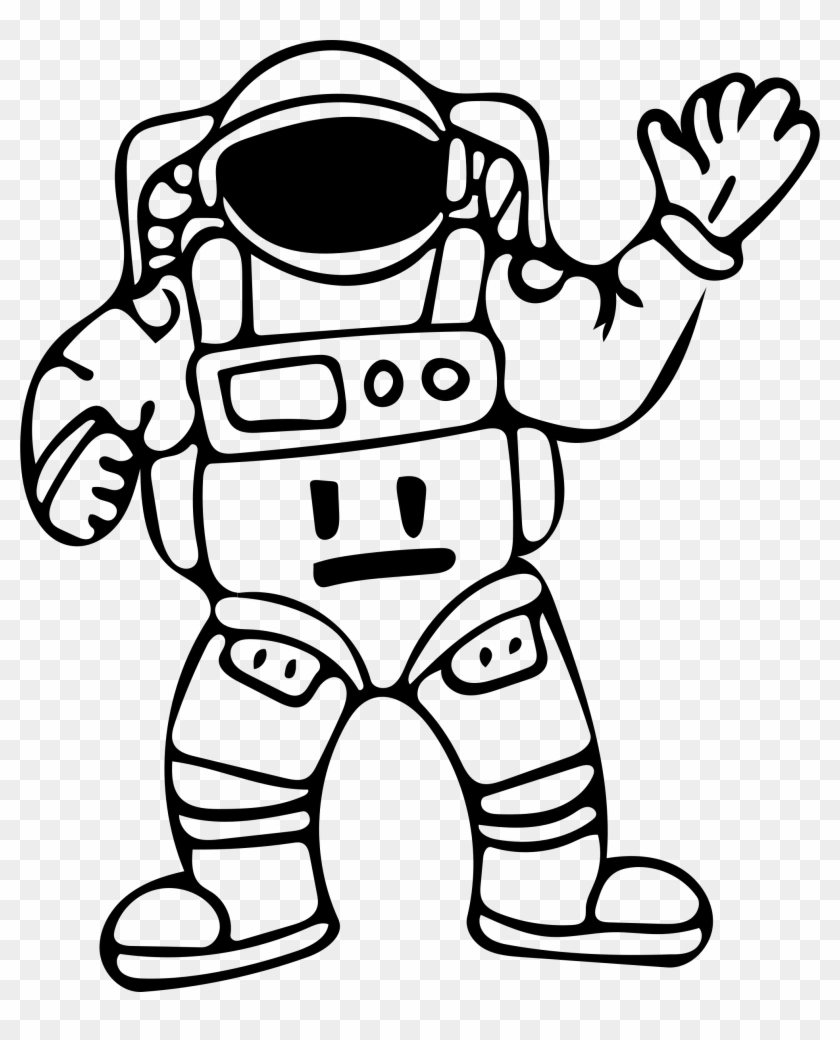 Big Image - Outline Picture Of Astronaut #1464029