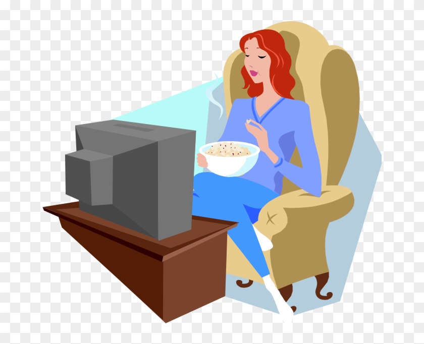 Clipart Tv Verb - Watching Tv Clipart Transparent #1464066