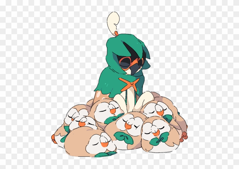 Decidueye Getting Some Love From His Tiny Sons For - Decidueye Love #1464071