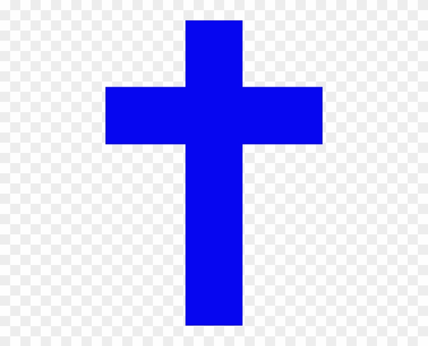 Blue Flowers And Bible Clipart Baptism Cross Clip Art - Clipart Blue Cross #1464084