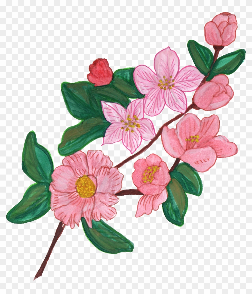 Go To Image - Flower Paint Png #1464132
