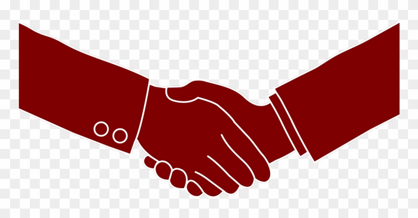 Agreement Clipart Business Handshake Black Silhouette - Clip Art Hand Shake #1464140