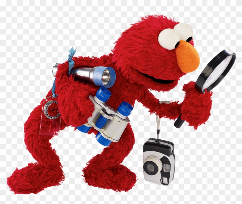 Sesame Street Elmo Investigating - Transparent Elmo Png #1464165