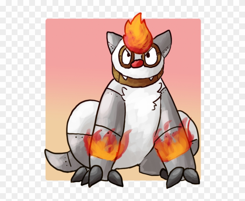 Com-pkmn] Fire/steel Vigoroth By Mewhaku On Deviantart - Cartoon #1464258