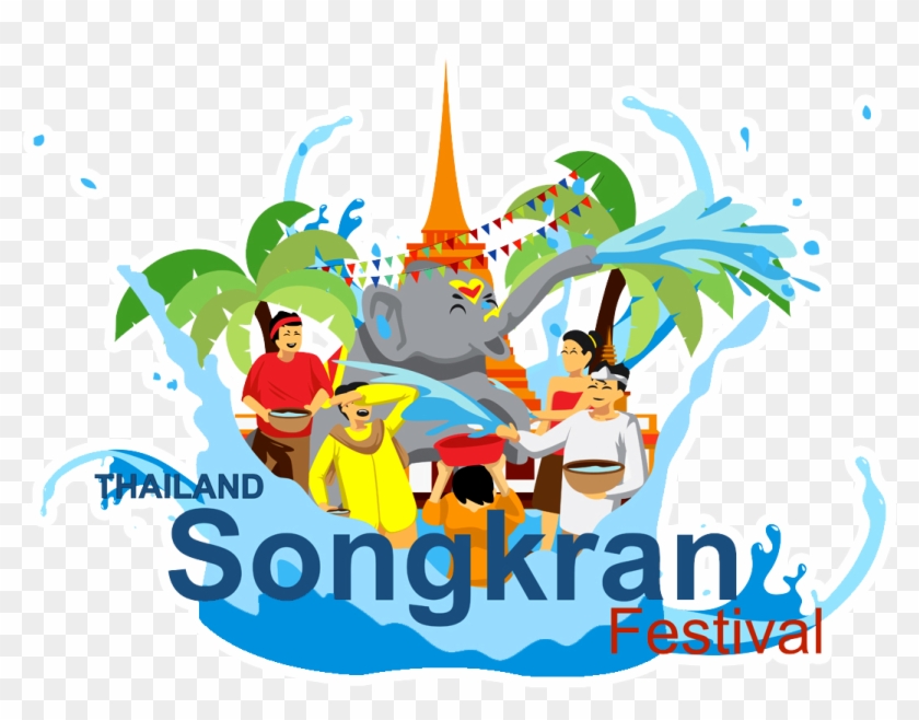 Happy Songkran Festival - Songkran Vector Free Download #1464308