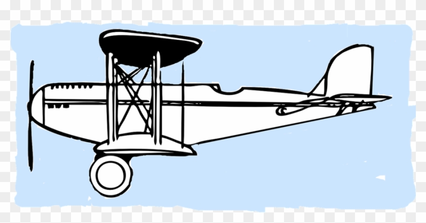 Old School Airplane Clipart Airplane Aircraft Clip - Plane Outline #1464470
