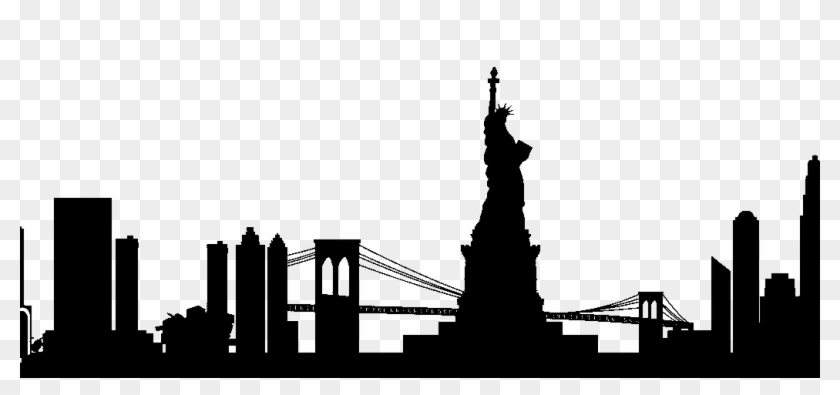 New York City Skyline Silhouette Png - New York City Skyline Silhouette Svg Free #1464765