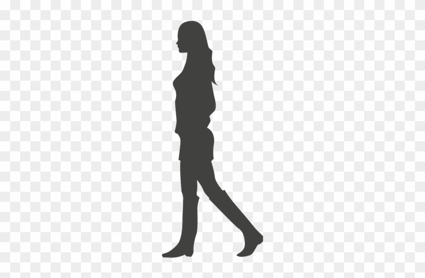 Clip Art Young Girl Transparent Svg - Woman Walking Silhouette Png #1464781