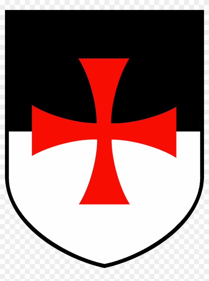 Black And White Download Knights Templar Bezant By - Black And White Crusader Shield #1464872