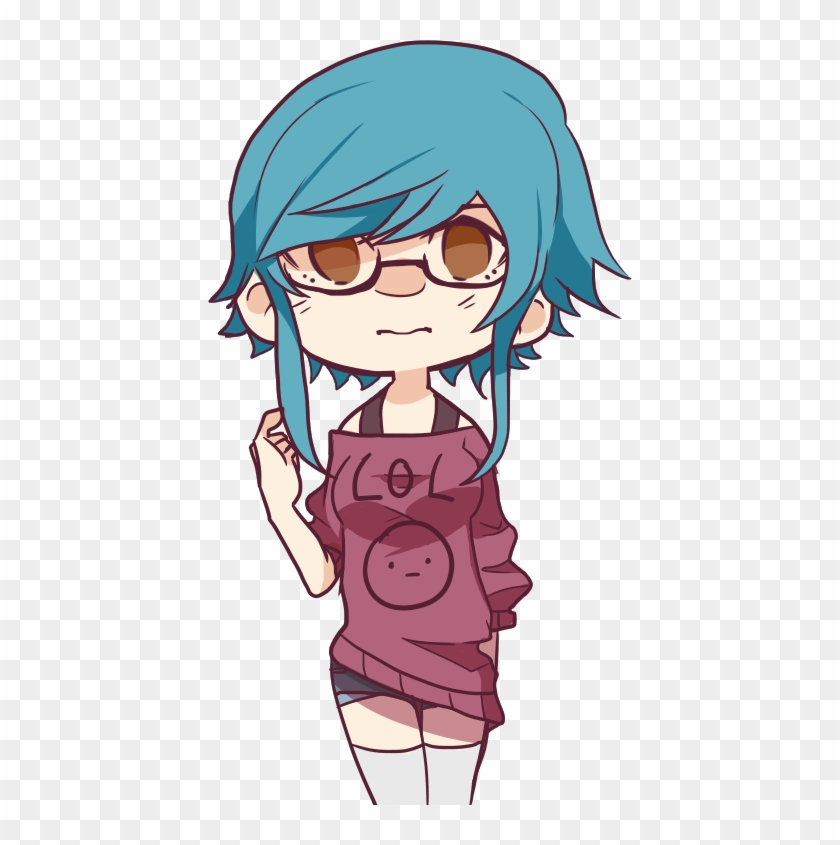 Anime Clipart Nerd - Anime Nerd Girl Transparent #1465024