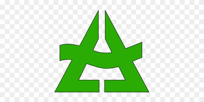 Line Triangle Point Green - Logo #1465127