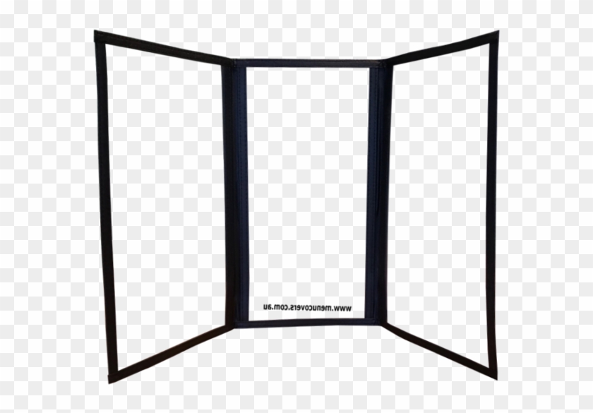 Slimline Black Edgebound Trifold Menu Cover - Slimline Black Edgebound Trifold Menu Cover #1465136