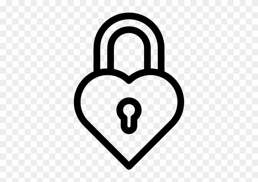 Lock Free Shapes Icons - Heart Shaped Lock Clipart #1465159