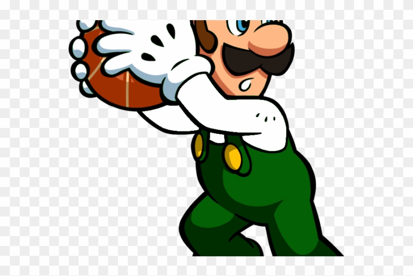 Basketball Clipart Fire - Mario Slam Basketball Luigi #1465280