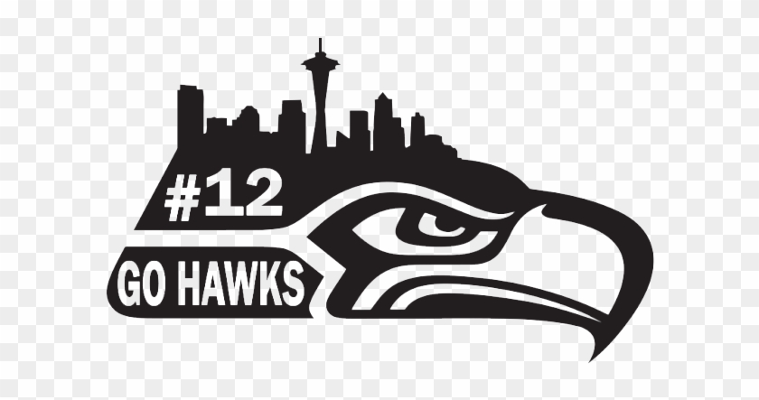 Geekcals Seattle Seahawks Decal Design - Seattle Seahawks Silhouette #1465315