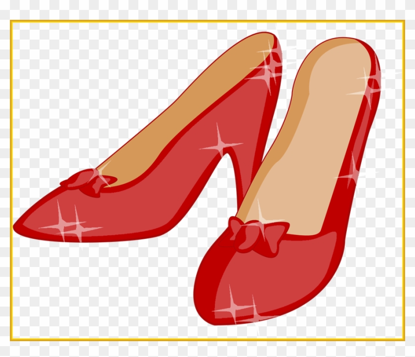 Clip Black And White Library Appealing Ruby Slipper - Girl Shoes Clipart Png #1465532