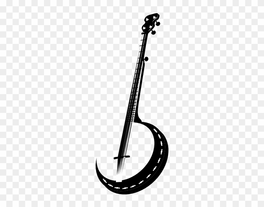 Banner Free Hillbilly Drawing Banjo - Banjo Silhouette Tattoo #1465735