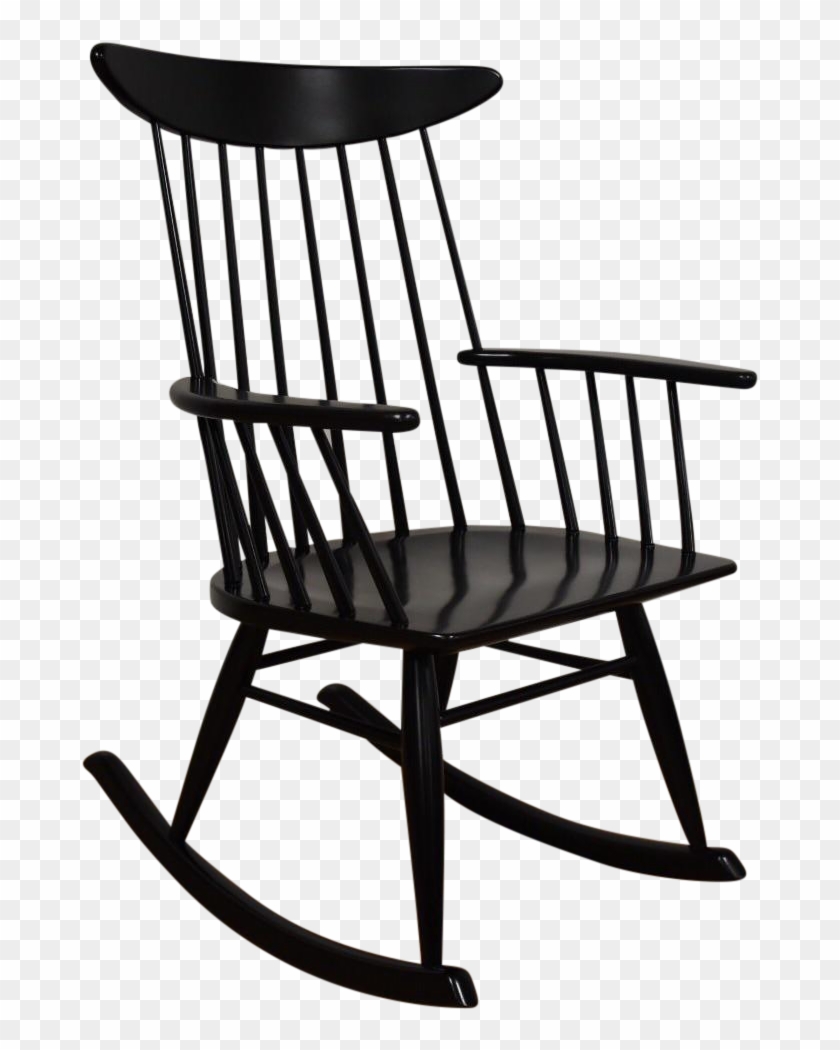 Clip Art Royalty Free Library Russell Wright Black - Rocking Chair #1465747