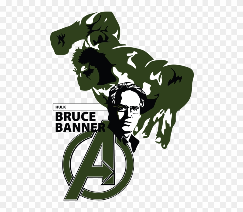 Marvel, The Avengers, And The Hulk Image - Hulk Bruce Banner Stencil Art #1465851