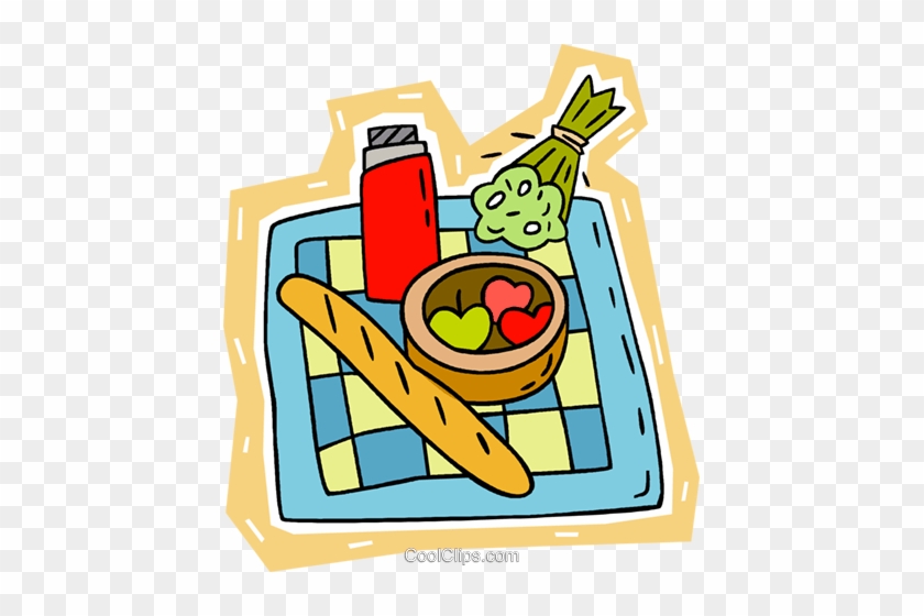 Picnic Lunch Royalty Free Vector Clip Art Illustration - School #1465956