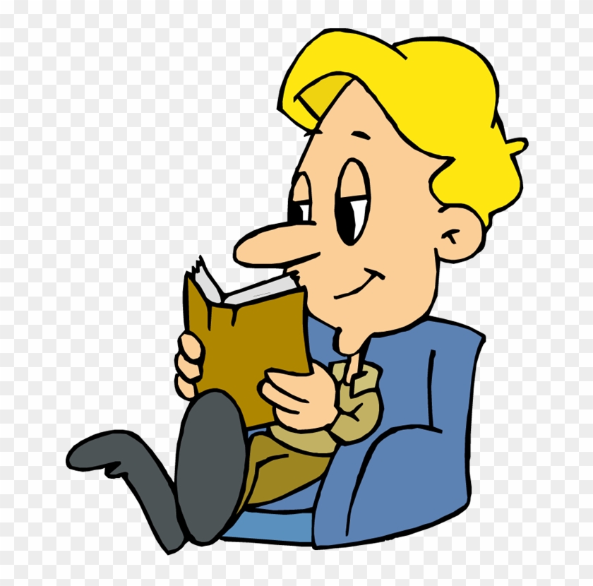 Pocket Clipart Student - Reading Cartoon Png Gif #1465966