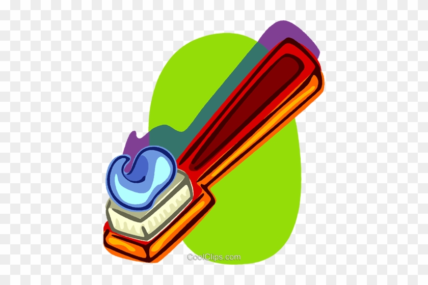 Tooth Brush Dentistry Royalty Free Vector Clip Art - Toothbrush Cartoon #1466226