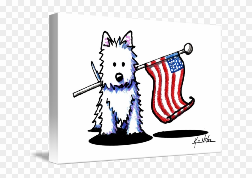 Picture Transparent Library Westie By Kim Niles - Westie Patriotic #1466418