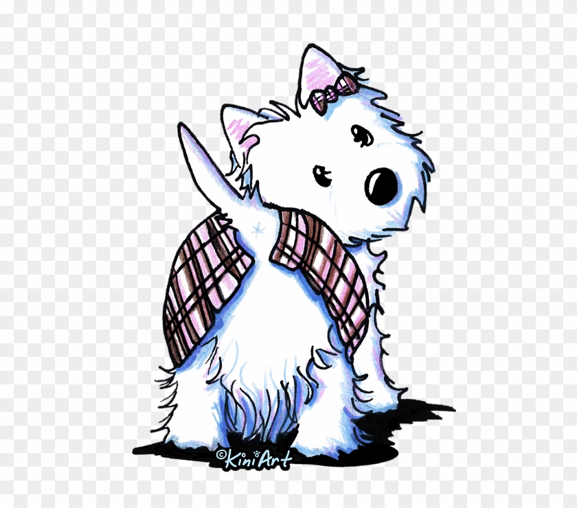 Westie Drawing Kilt Clip Art Royalty Free Library - Kiniart West Highland Moon Note Cards (pk #1466430