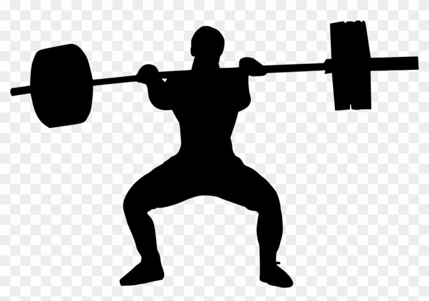 Clip Art Black And White Download Weight Lifter Silhouette - Lifting Weights Silhouette Png #1466555