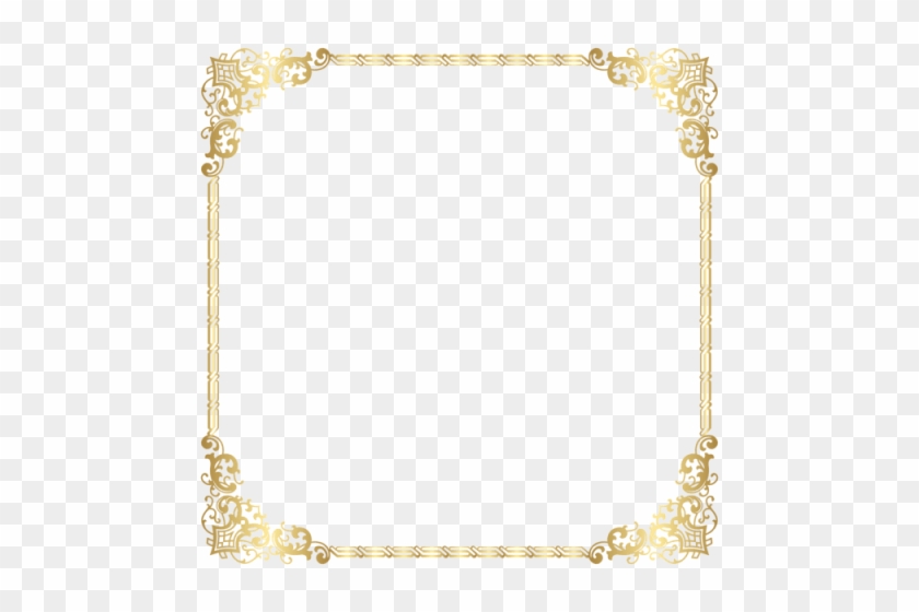 Download Gold Border Frame Transparent Clipart Png - Transparent Background Gold Border #1466685