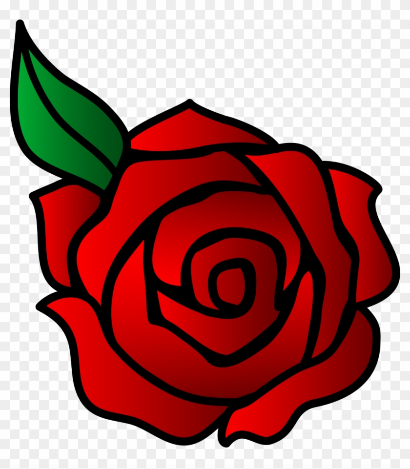 Large Size Of How To Draw A Simple Rose Design With - Cartoon Rose - Free  Transparent PNG Clipart Images Download