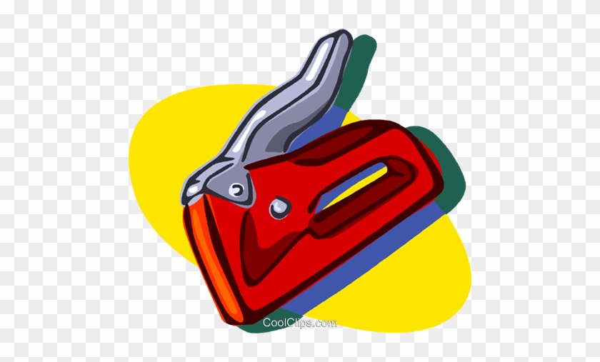 Staple Gun Royalty Free Vector Clip Art Illustration - Staple Gun Royalty Free Vector Clip Art Illustration #1466813