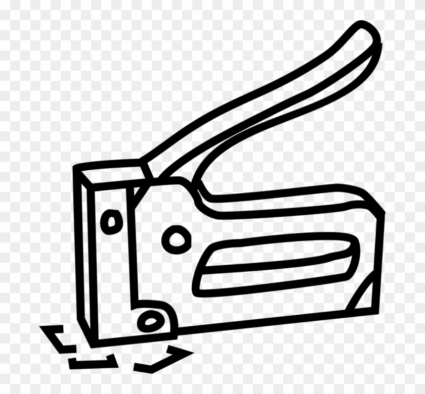 Vector Illustration Of Staple Gun Or Powered Stapler - Vector Illustration Of Staple Gun Or Powered Stapler #1466815