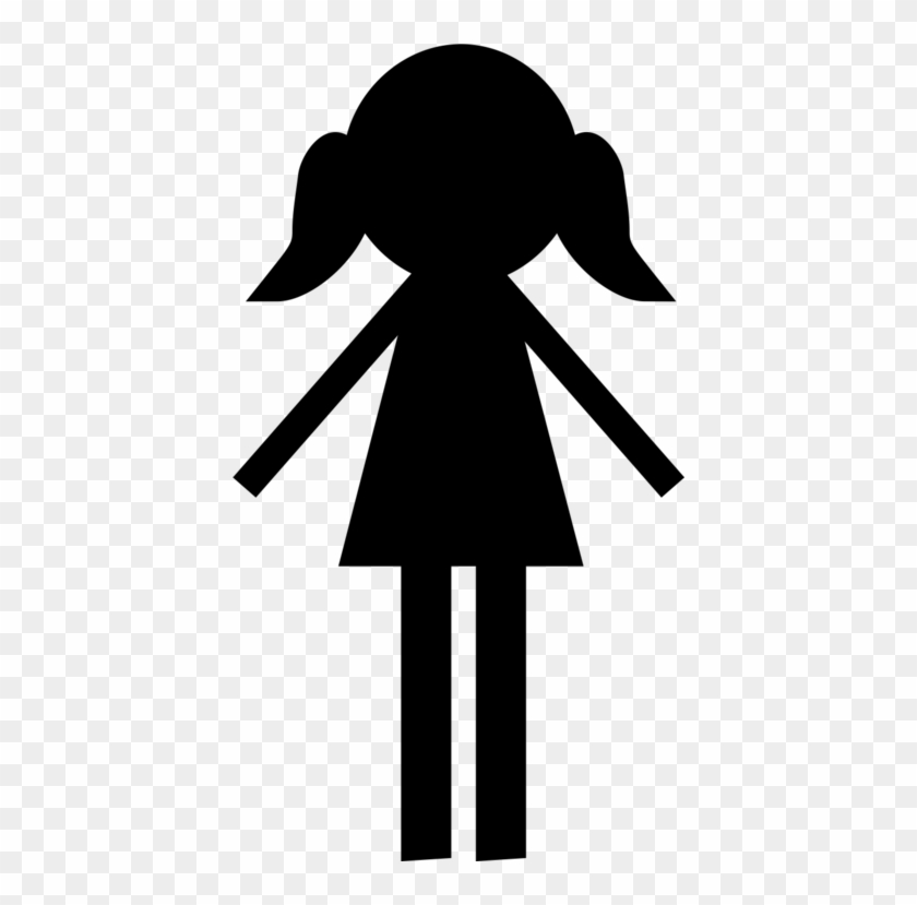 Silhouette Girl Child Woman Drawing - Little Girl Clipart #1466900