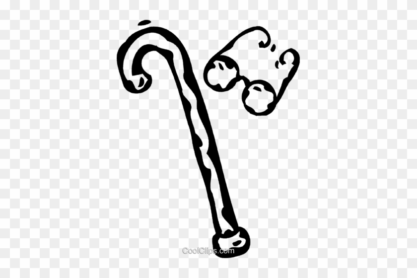 Walking Cane Royalty Free Vector Clip Art Illustration - Illustration #1466941