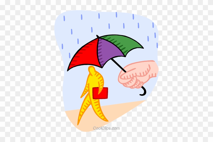 Human Form Walking Through The Rain Royalty Free Vector - Human Form Walking Through The Rain Royalty Free Vector #1466942