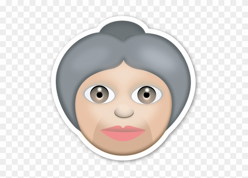 Older Woman - Emoji Vovó Png #1467271