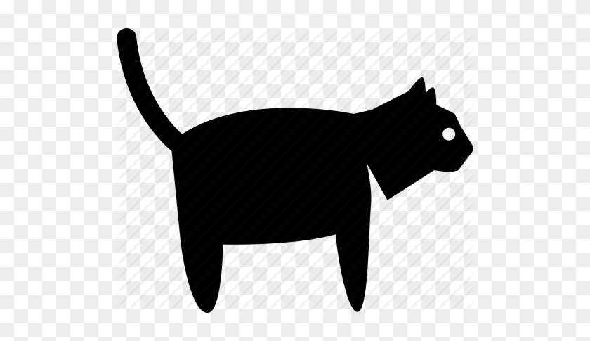 Black Cat Clipart Side View - Honor View 10 #1467309