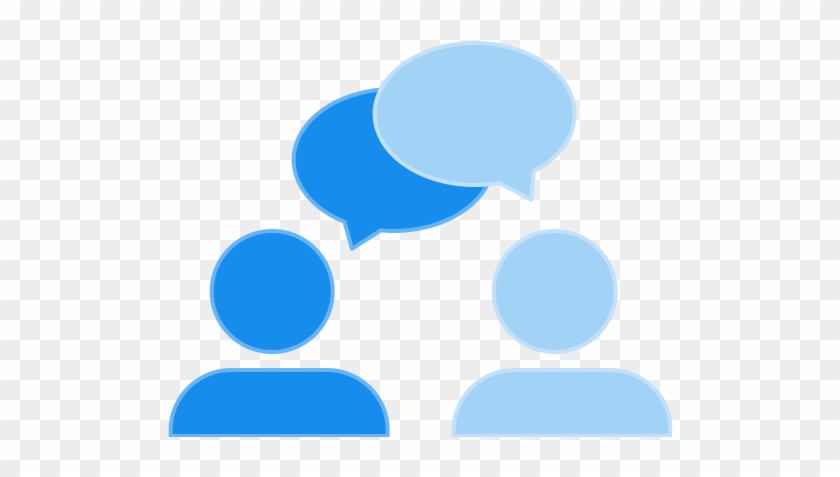 A Graphic Of Two People Talking To Each Other - Circle #1467314