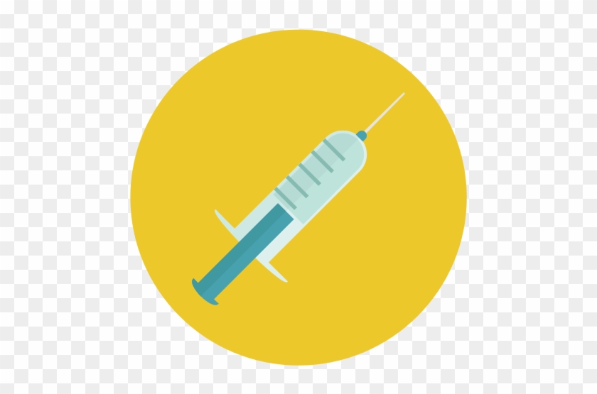 Blood Sample Collection At Your Location - Syringe Flat Icon Png #1467380
