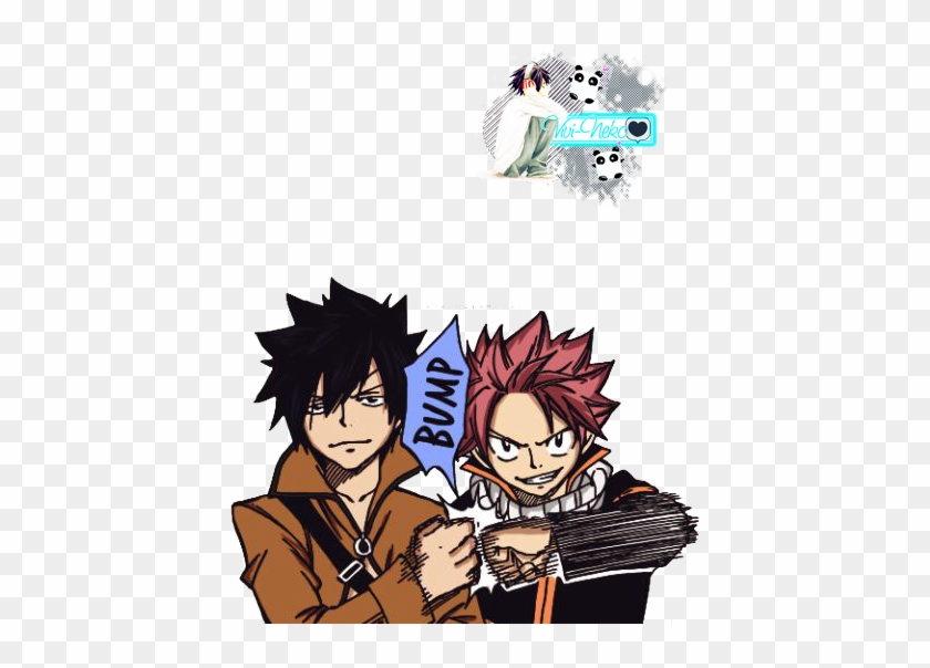 Clip Art Free Dragneel Fullbuster Fist Bump Anime Fairy - Gray And Natsu Png #1467419