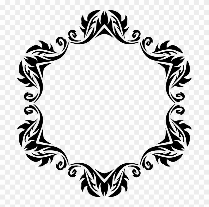 Black And White Picture Frames Drawing Line Art - Square Frame Cliparts Black & White #1467420