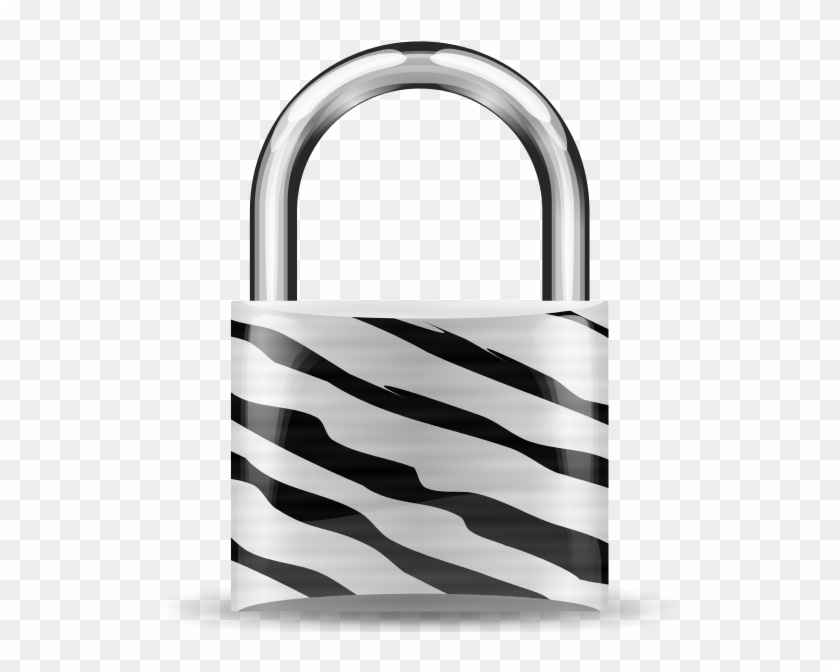 File - Padlock-zebra - Svg - Pad Lock #1467444